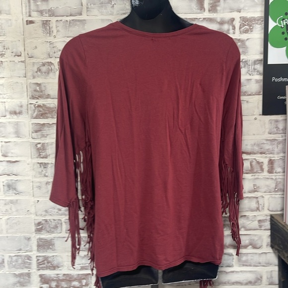Cha cha vente fringe blouse 2X - Picture 4 of 6